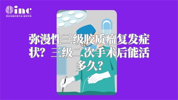 弥漫性三级胶质瘤复发症状？三级二次手术后能活多久？