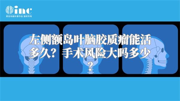 左侧额岛叶脑胶质瘤能活多久？手术风险大吗多少？