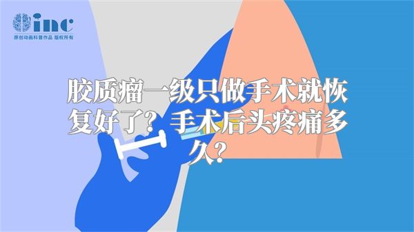 胶质瘤一级只做手术就恢复好了？手术后头疼痛多久？