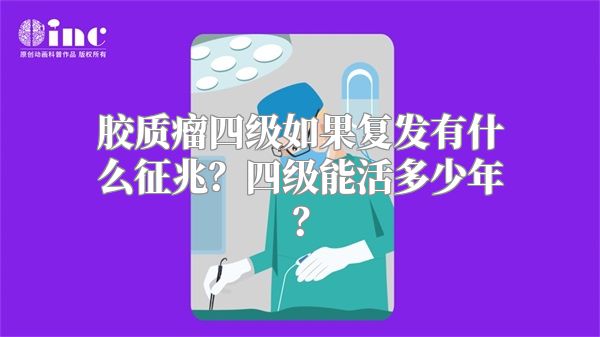 胶质瘤四级如果复发有什么征兆？四级能活多少年？