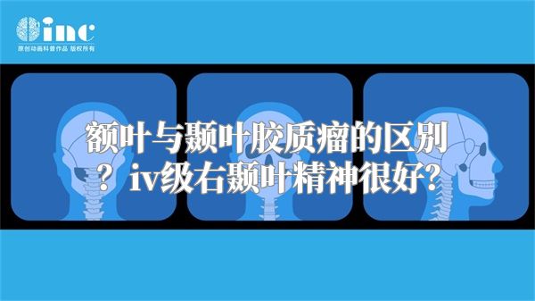 额叶与颞叶胶质瘤的区别？iv级右颞叶精神很好？