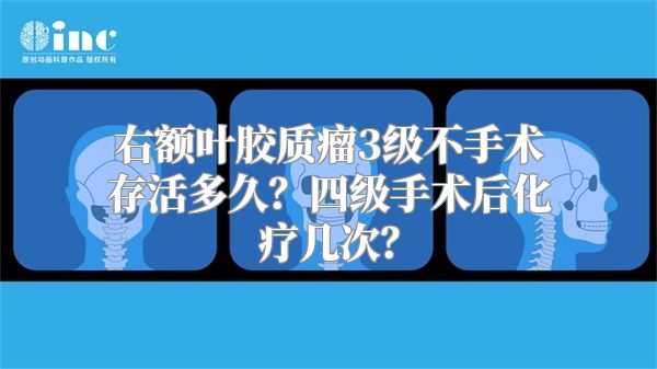 右额叶胶质瘤3级不手术存活多久？四级手术后化疗几次？