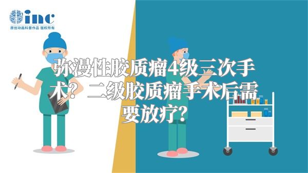 弥漫性胶质瘤4级三次手术？二级胶质瘤手术后需要放疗？