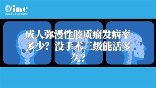 成人弥漫性胶质瘤发病率多少？没手术三级能活多久？