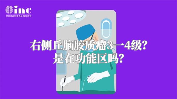 右侧丘脑胶质瘤3一4级？是在功能区吗？