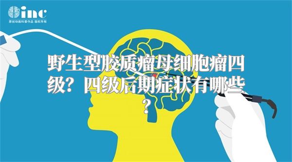 野生型胶质瘤母细胞瘤四级？四级后期症状有哪些？