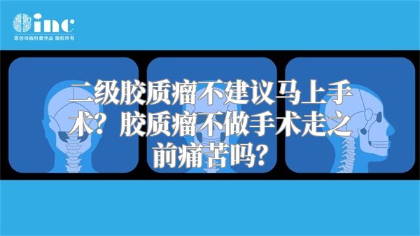 二级胶质瘤不建议马上手术？胶质瘤不做手术走之前痛苦吗？