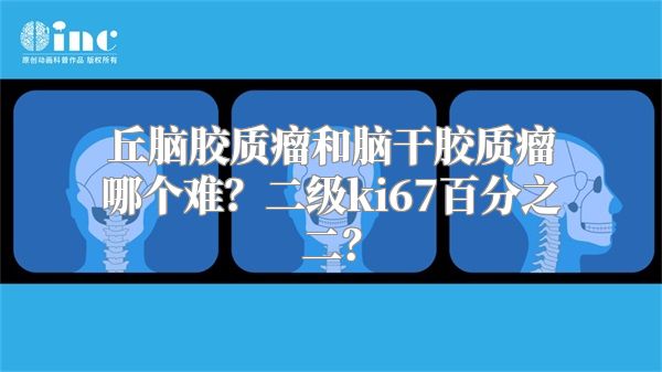 丘脑胶质瘤和脑干胶质瘤哪个难？二级ki67百分之二？