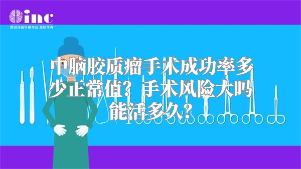 中脑胶质瘤手术成功率多少正常值？手术风险大吗能活多久？