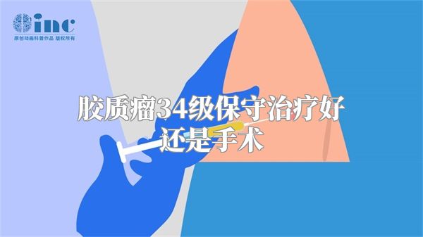 胶质瘤34级保守治疗好还是手术