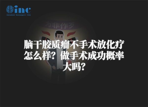 脑干胶质瘤不手术放化疗怎么样？做手术成功概率大吗？