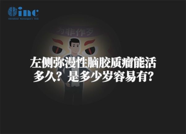 左侧弥漫性脑胶质瘤能活多久？是多少岁容易有？