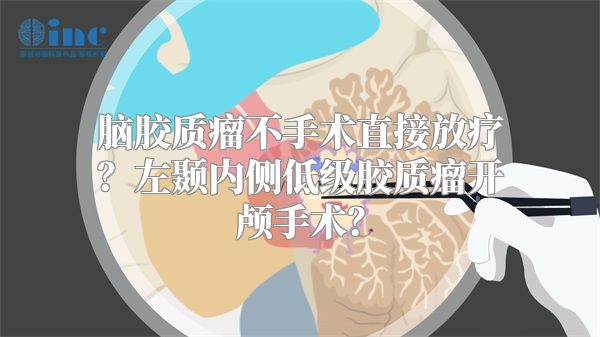 脑胶质瘤不手术直接放疗？左颞内侧低级胶质瘤开颅手术？