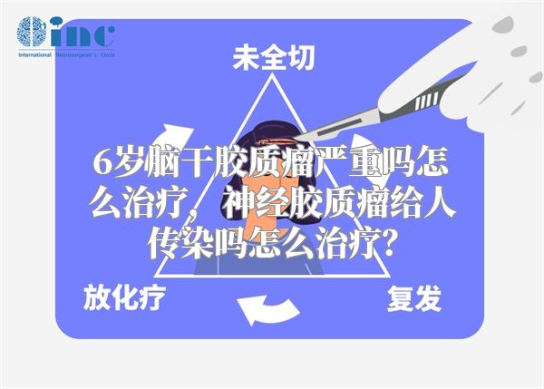 6岁脑干胶质瘤严重吗怎么治疗，神经胶质瘤给人传染吗怎么治疗？