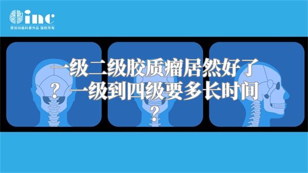 一级二级胶质瘤居然好了？一级到四级要多长时间？