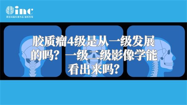 胶质瘤4级是从一级发展的吗？一级二级影像学能看出来吗？