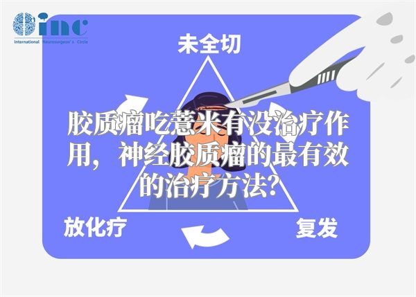 胶质瘤吃薏米有没治疗作用，神经胶质瘤的最有效的治疗方法？