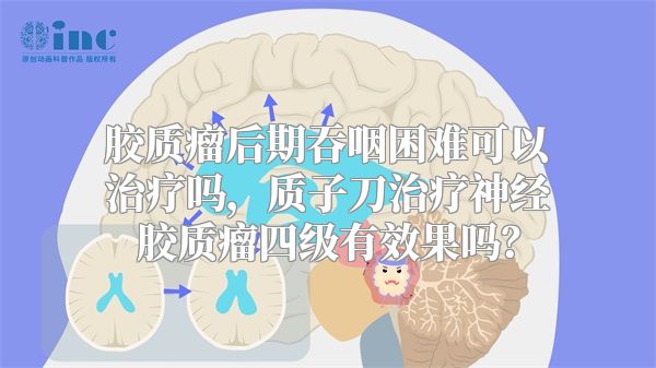 胶质瘤后期吞咽困难可以治疗吗，质子刀治疗神经胶质瘤四级有效果吗？