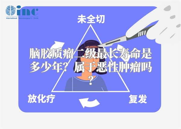 脑胶质瘤二级最长寿命是多少年？属于恶性肿瘤吗？