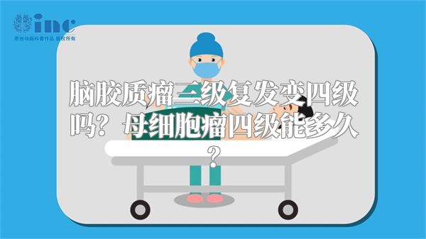 脑胶质瘤三级复发变四级吗？母细胞瘤四级能多久？