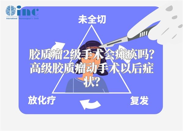 胶质瘤2级手术会瘫痪吗？高级胶质瘤动手术以后症状？