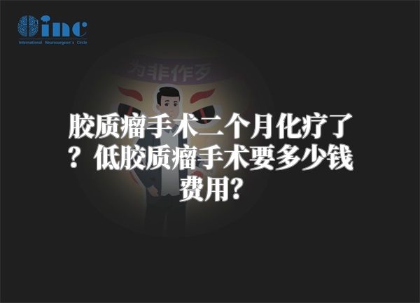 胶质瘤手术二个月化疗了？低胶质瘤手术要多少钱费用？