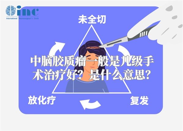 中脑胶质瘤一般是几级手术治疗好？是什么意思？