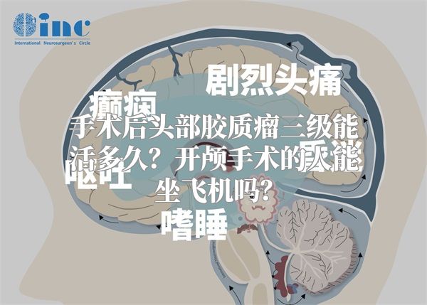 手术后头部胶质瘤三级能活多久？开颅手术的人能坐飞机吗？