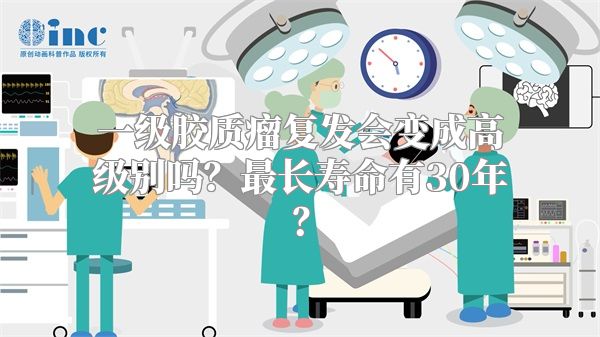 一级胶质瘤复发会变成高级别吗？最长寿命有30年？