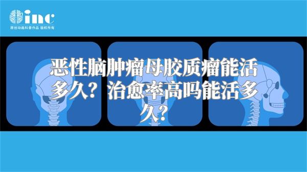 恶性脑肿瘤母胶质瘤能活多久？治愈率高吗能活多久？