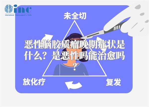 恶性脑胶质瘤晚期症状是什么？是恶性吗能治愈吗？