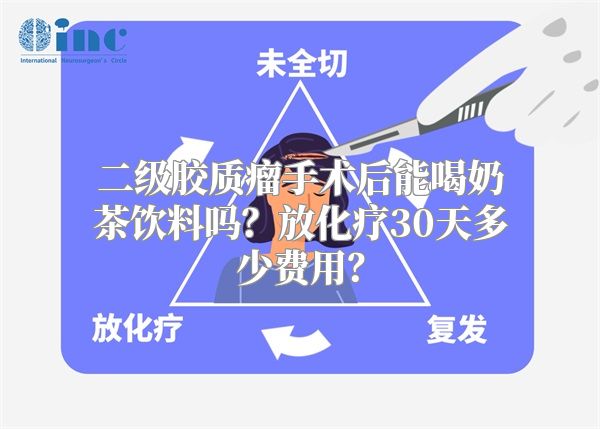 二级胶质瘤手术后能喝奶茶饮料吗？放化疗30天多少费用？