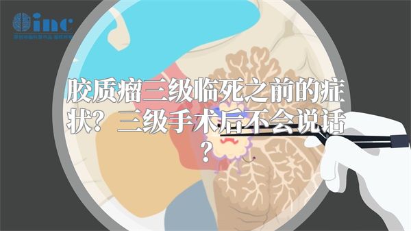 胶质瘤三级临死之前的症状？三级手术后不会说话？