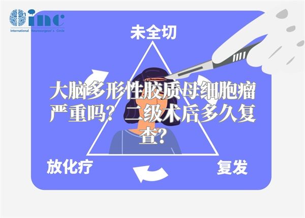 大脑多形性胶质母细胞瘤严重吗？二级术后多久复查？