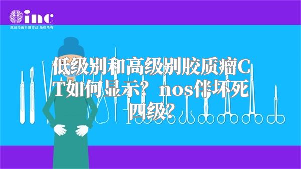 低级别和高级别胶质瘤CT如何显示？nos伴坏死四级？