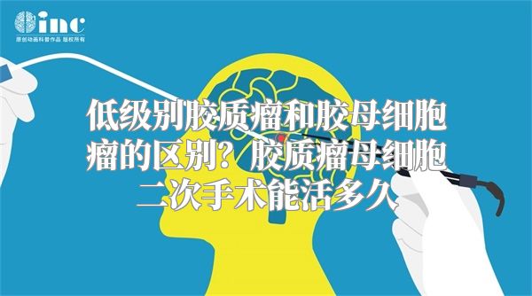 低级别胶质瘤和胶母细胞瘤的区别？胶质瘤母细胞二次手术能活多久