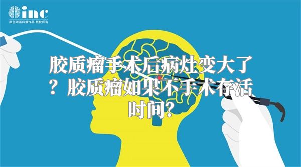 胶质瘤手术后病灶变大了？胶质瘤如果不手术存活时间？