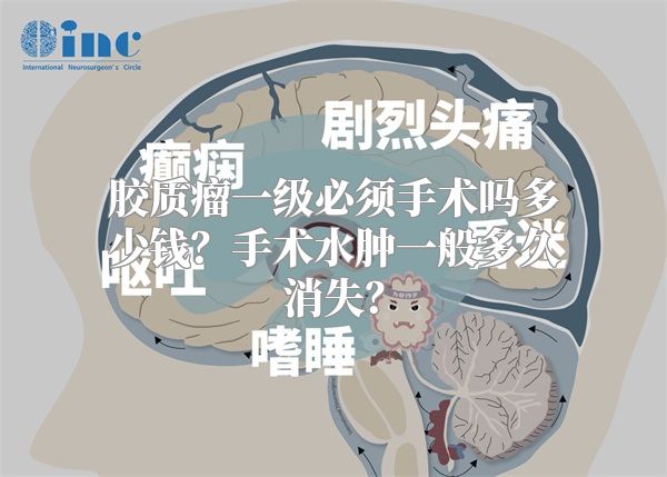 胶质瘤一级必须手术吗多少钱？手术水肿一般多久消失？