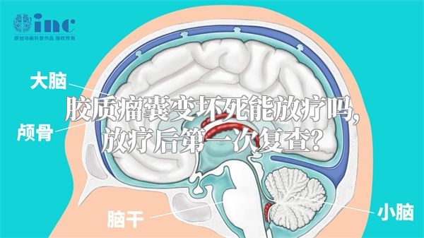 胶质瘤囊变坏死能放疗吗，放疗后第一次复查？