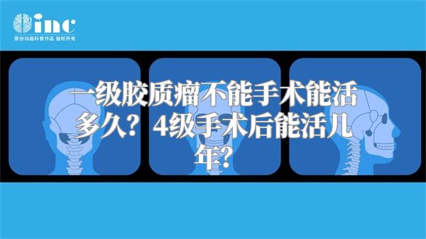 一级胶质瘤不能手术能活多久？4级手术后能活几年？