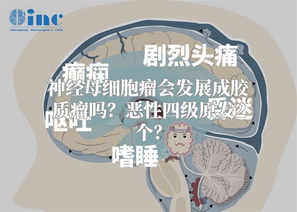 神经母细胞瘤会发展成胶质瘤吗？恶性四级原发2个？