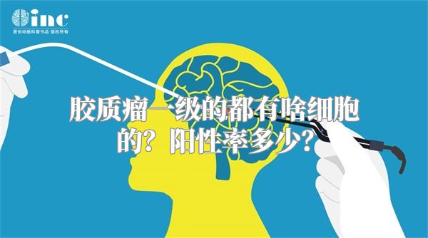 胶质瘤一级的都有啥细胞的？阳性率多少？