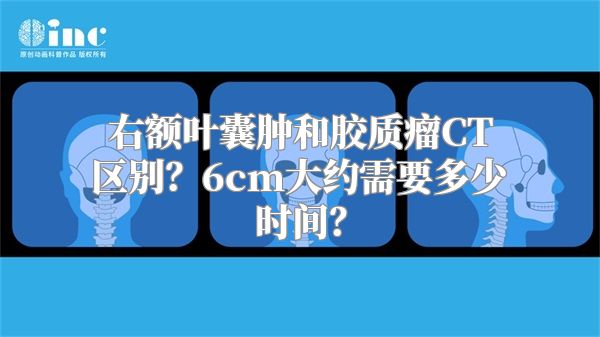 右额叶囊肿和胶质瘤CT区别？6cm大约需要多少时间？