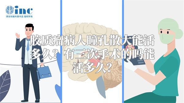 胶质瘤病人瞳孔散大能活多久？有三次手术的吗能活多久？