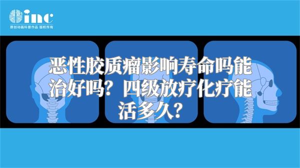 恶性胶质瘤影响寿命吗能治好吗？四级放疗化疗能活多久？