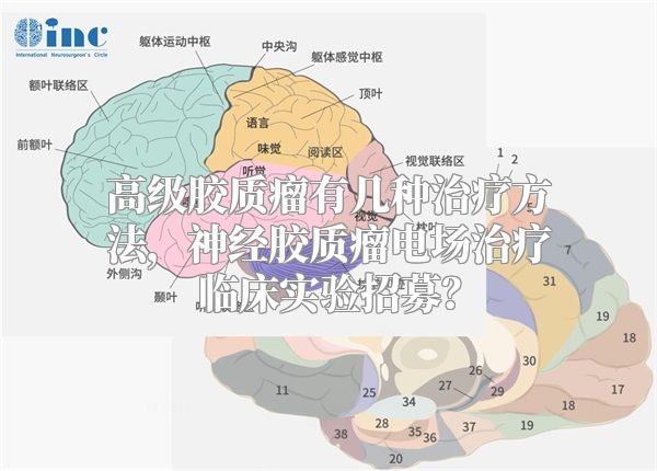 高级胶质瘤有几种治疗方法，神经胶质瘤电场治疗临床实验招募？