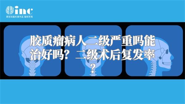 胶质瘤病人二级严重吗能治好吗？二级术后复发率？