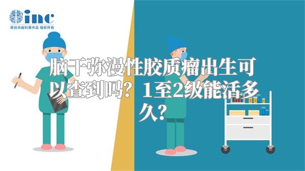 脑干弥漫性胶质瘤出生可以查到吗？1至2级能活多久？