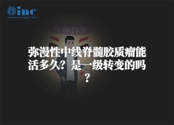 弥漫性中线脊髓胶质瘤能活多久？是一级转变的吗？