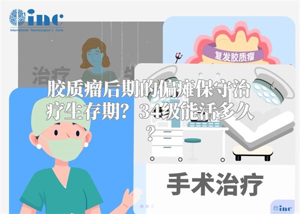 胶质瘤后期的偏瘫保守治疗生存期？34级能活多久？